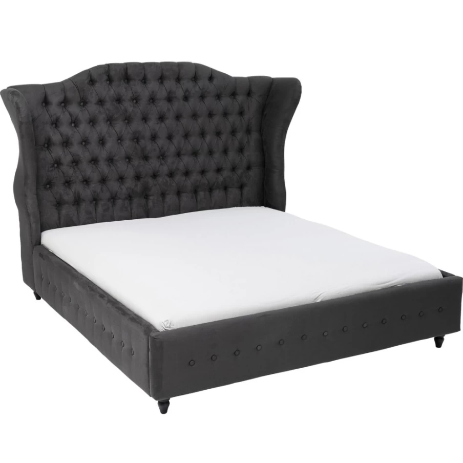KARE Design Modern Graphite Bed Frame City Spirit 180x200 cm Queen Size
