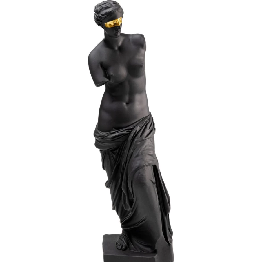 "KARE Design Modern Black Deco Figurine Sculpture - 48cm Handcrafted Home Decor Statue"