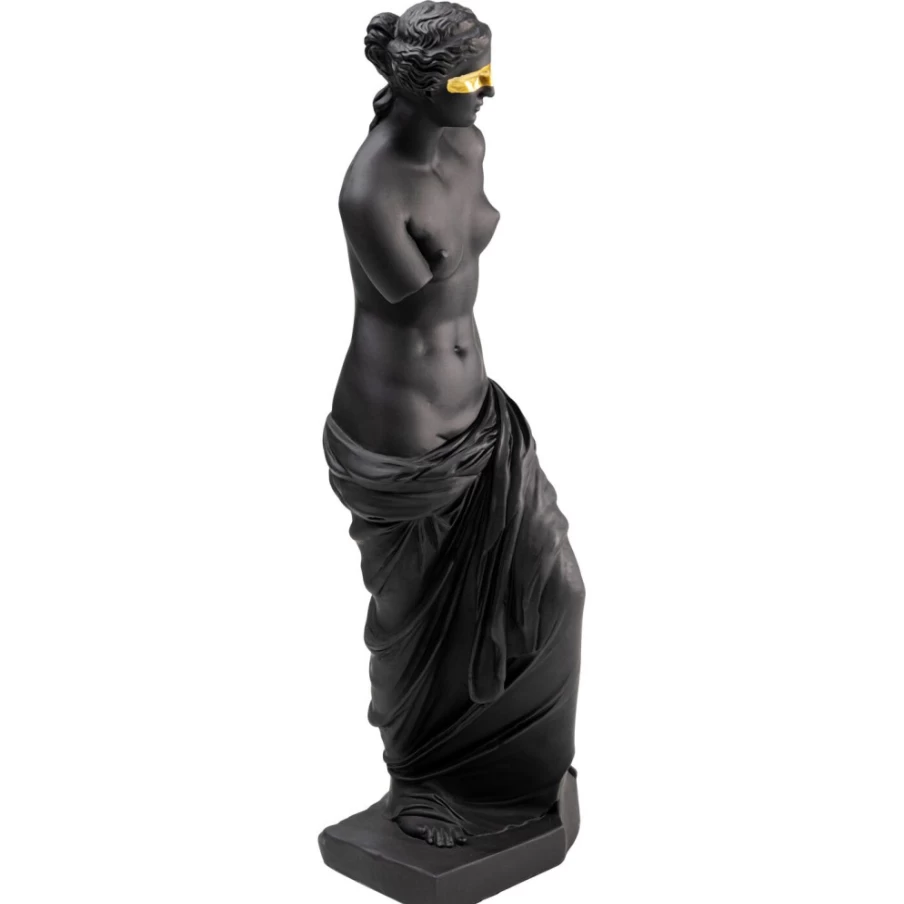 "KARE Design Modern Black Deco Figurine Sculpture - 48cm Handcrafted Home Decor Statue"