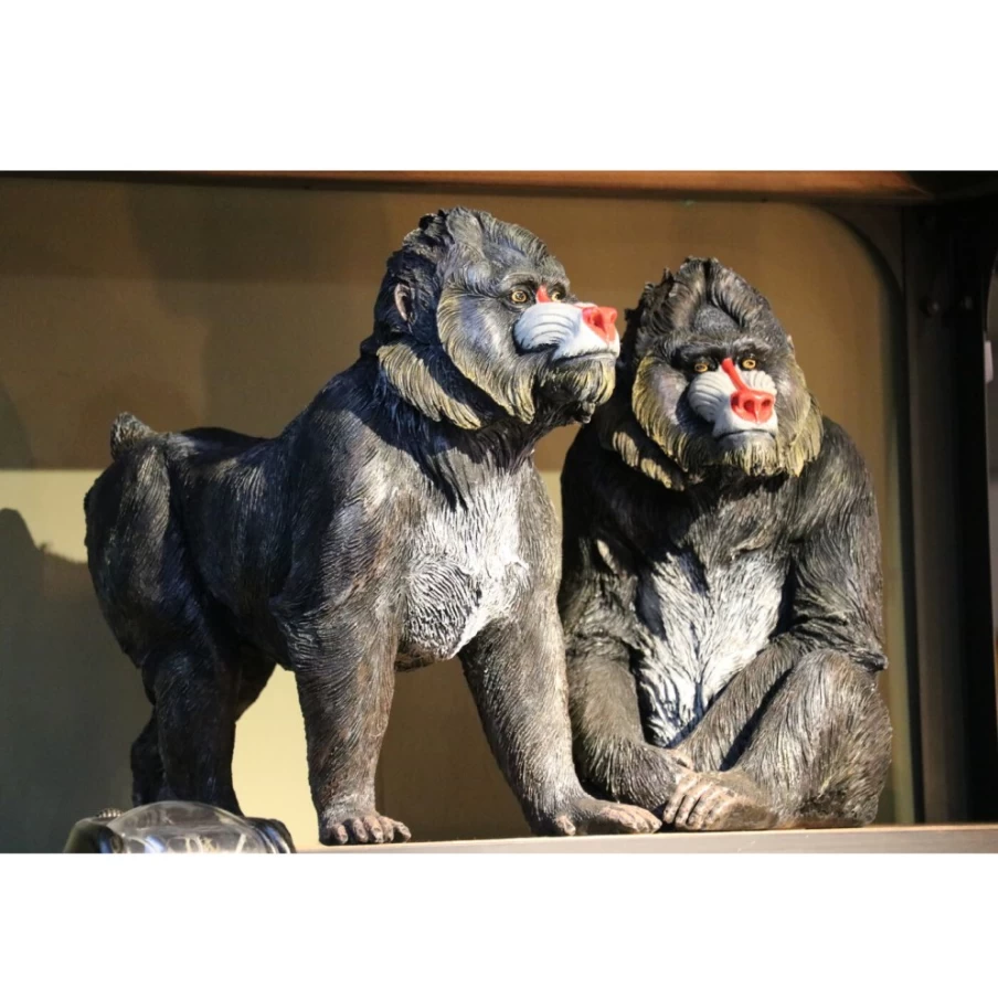 KARE Design Modern Sculpture - Sitting Mandrill Figurine 37cm Handmade Decor Statue