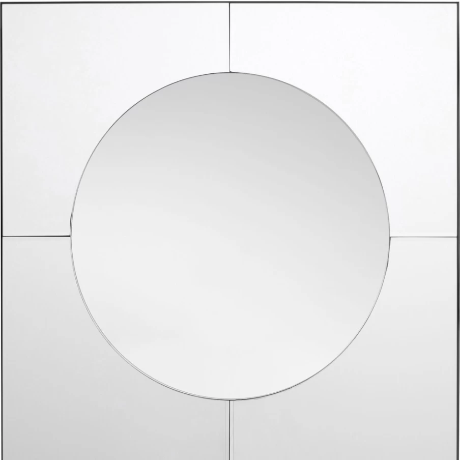 KARE Design Modern Wall Mirror Deja 80x80cm Square Decorative Mirror for Living Room