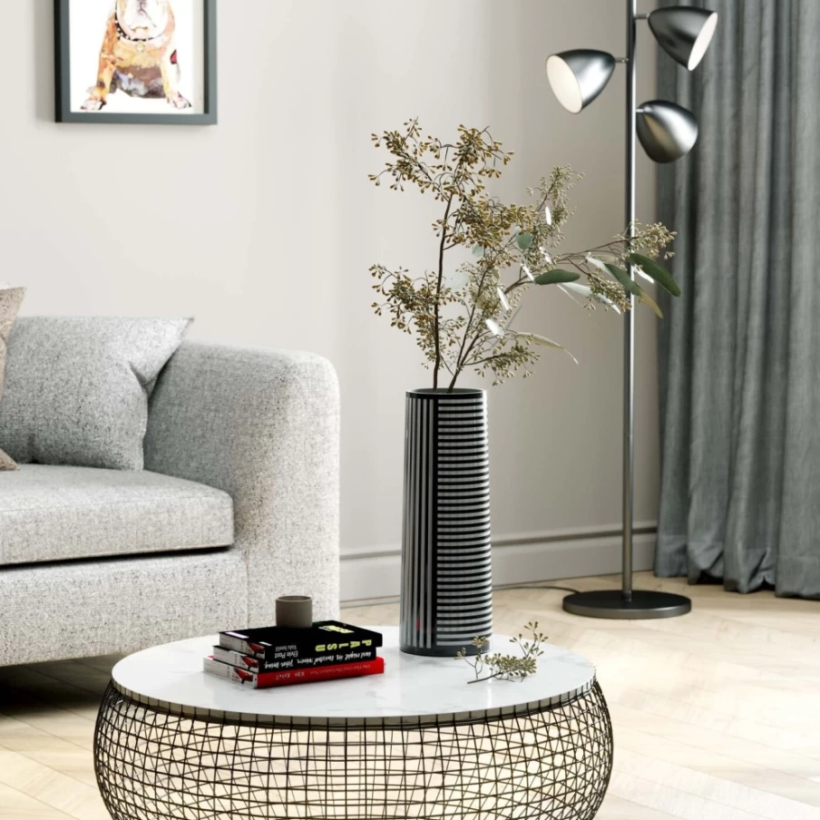 KARE Design Brillar Modern Vase 37cm - Decorative Ceramic Flower Vase for Home Decor