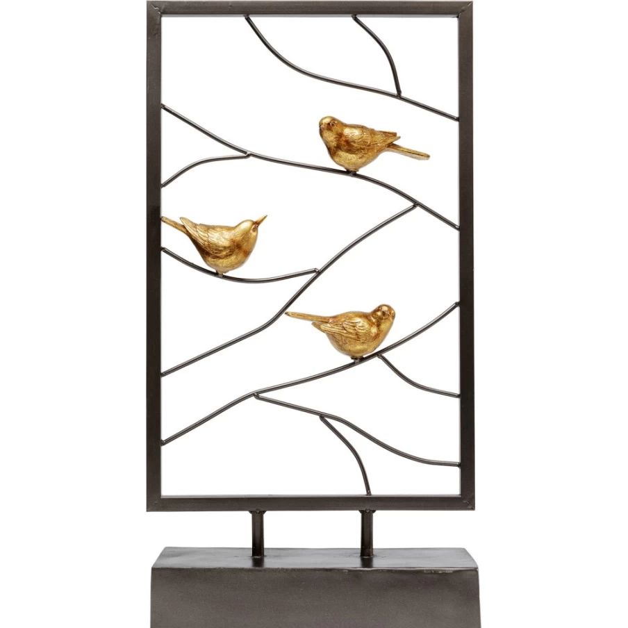 KARE Design Modern Deco Object - 68Cm Twittering Birds Sculpture for Home Decor