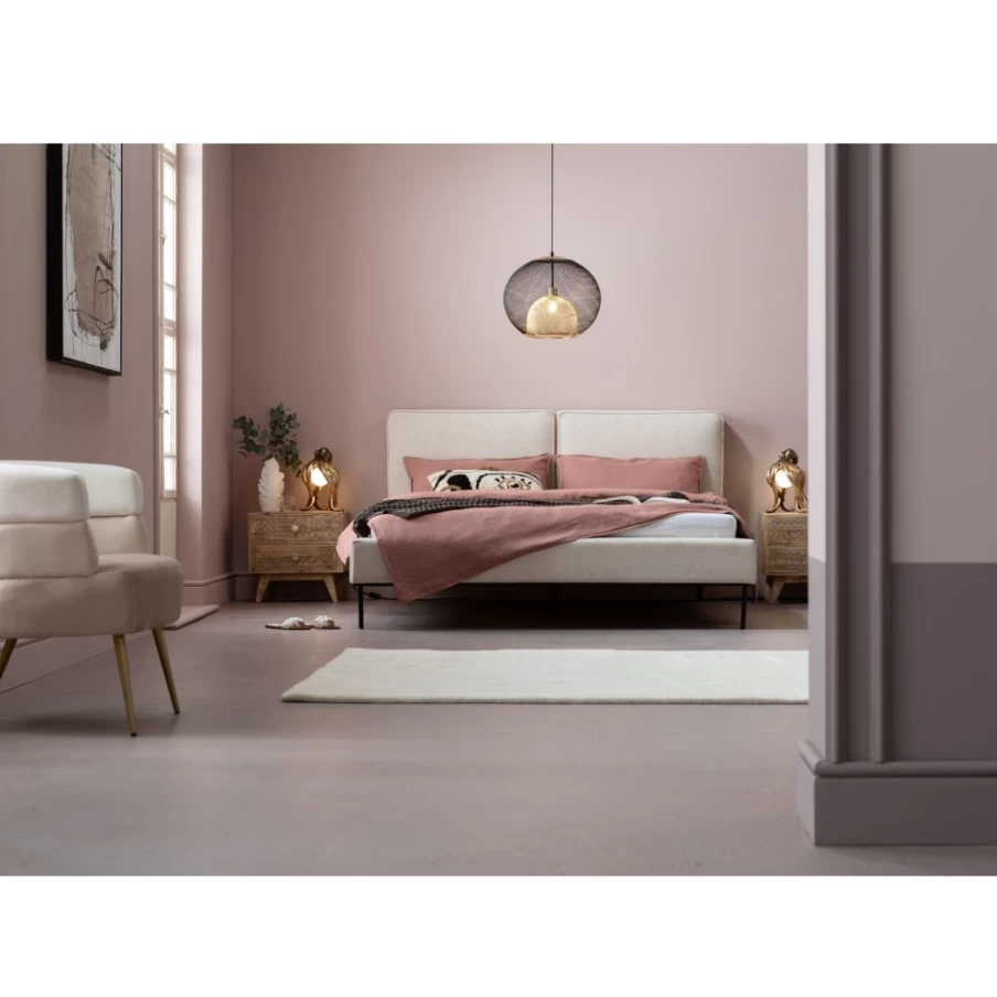 "KARE Design Modern Beige Bed Frame East Side 180x200 cm Queen Size"