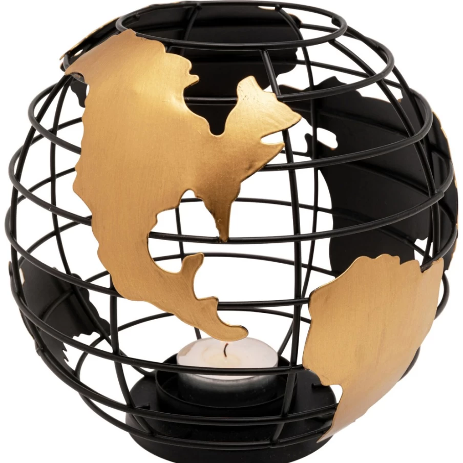 KARE Design Modern Tealight Holder Terra 16cm - Decorative Candle Stand for Home Decor