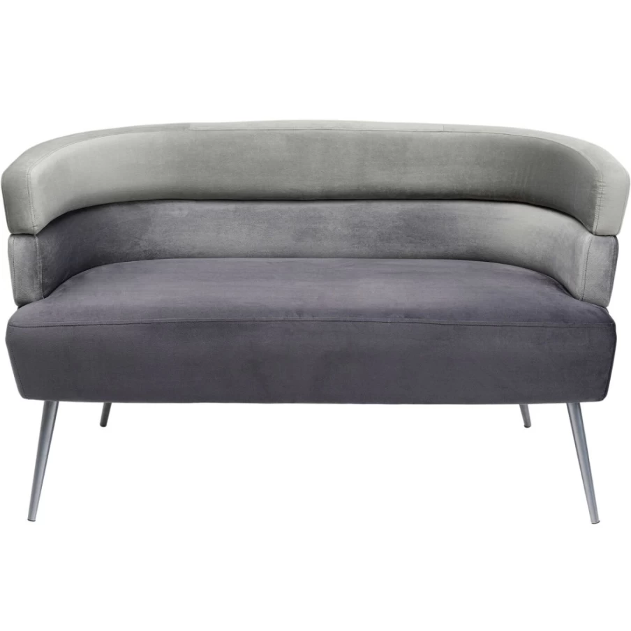 "KARE Design Modern Grey 2-Seater Sofa Sandwich for Stylish Living Room"
