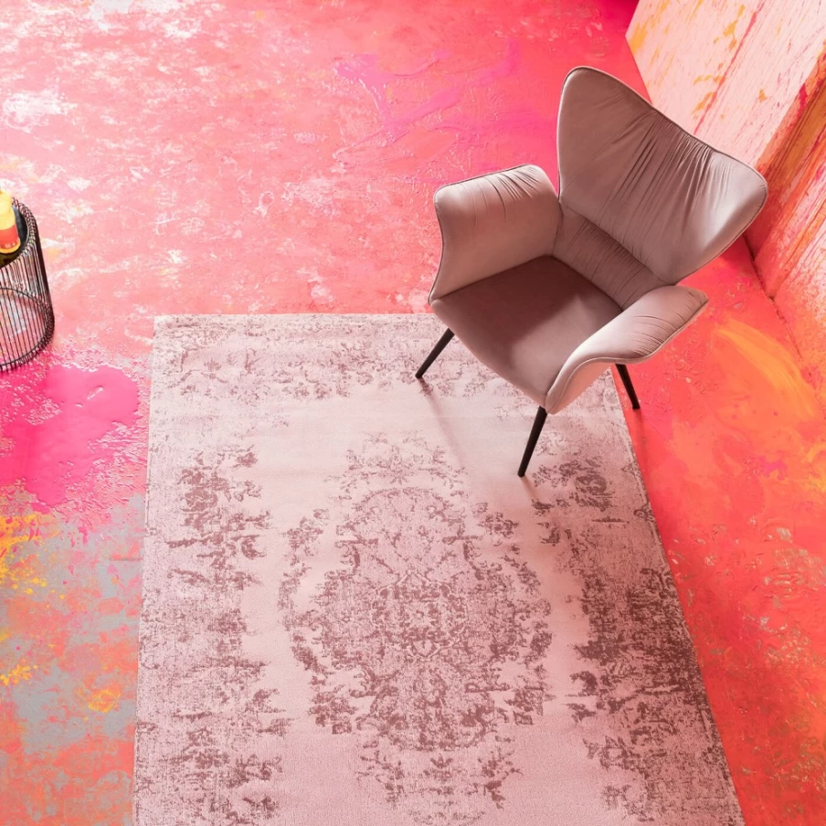 KARE Design Modern Kelim Carpet 170x240 cm Powder-Colored Handmade Ornamental Rug