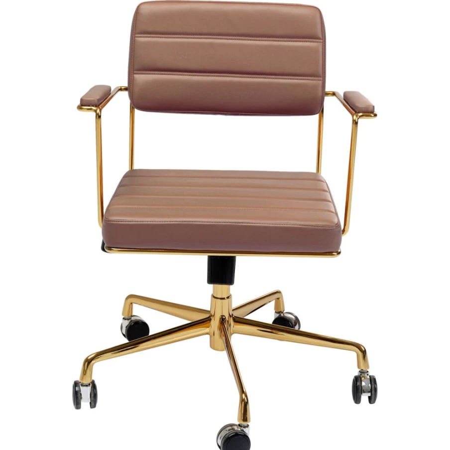 "KARE Design Dottore Modern Office Chair in Brown – Ergonomic Executive Desk Chair"