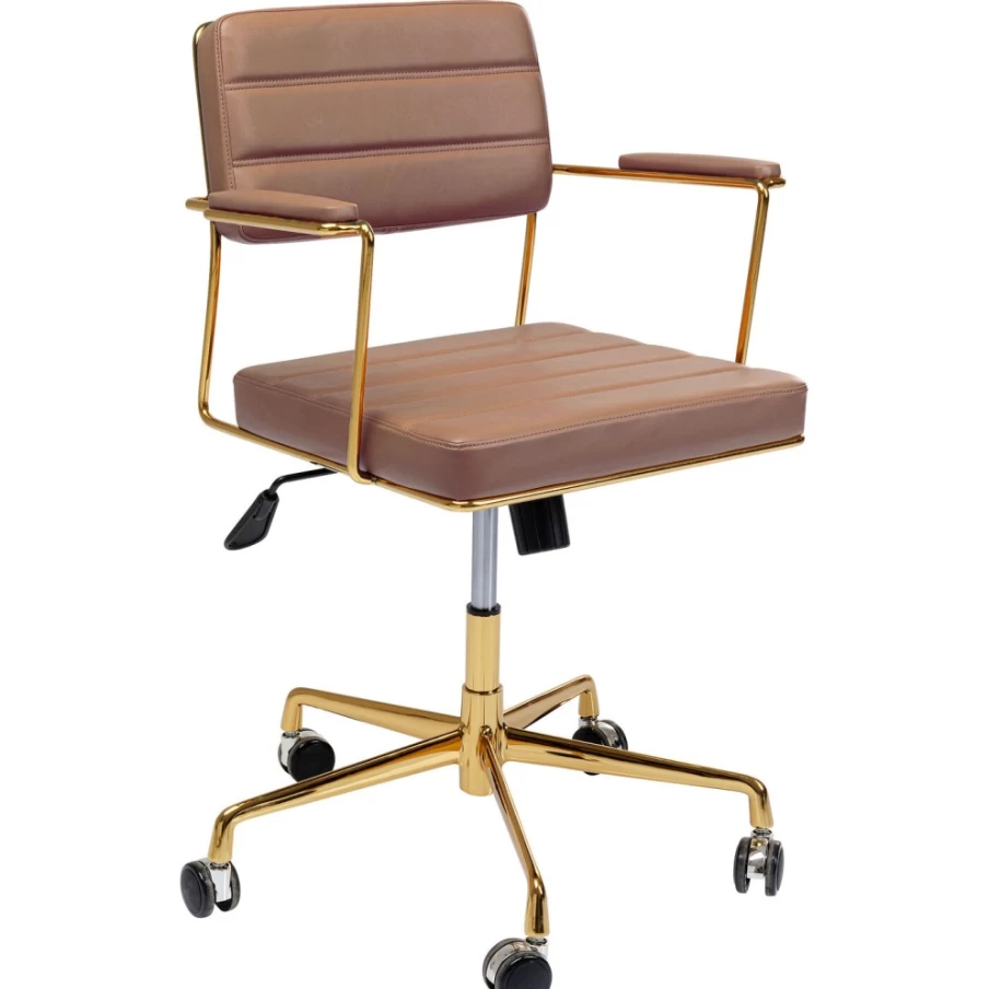 "KARE Design Dottore Modern Office Chair in Brown – Ergonomic Executive Desk Chair"