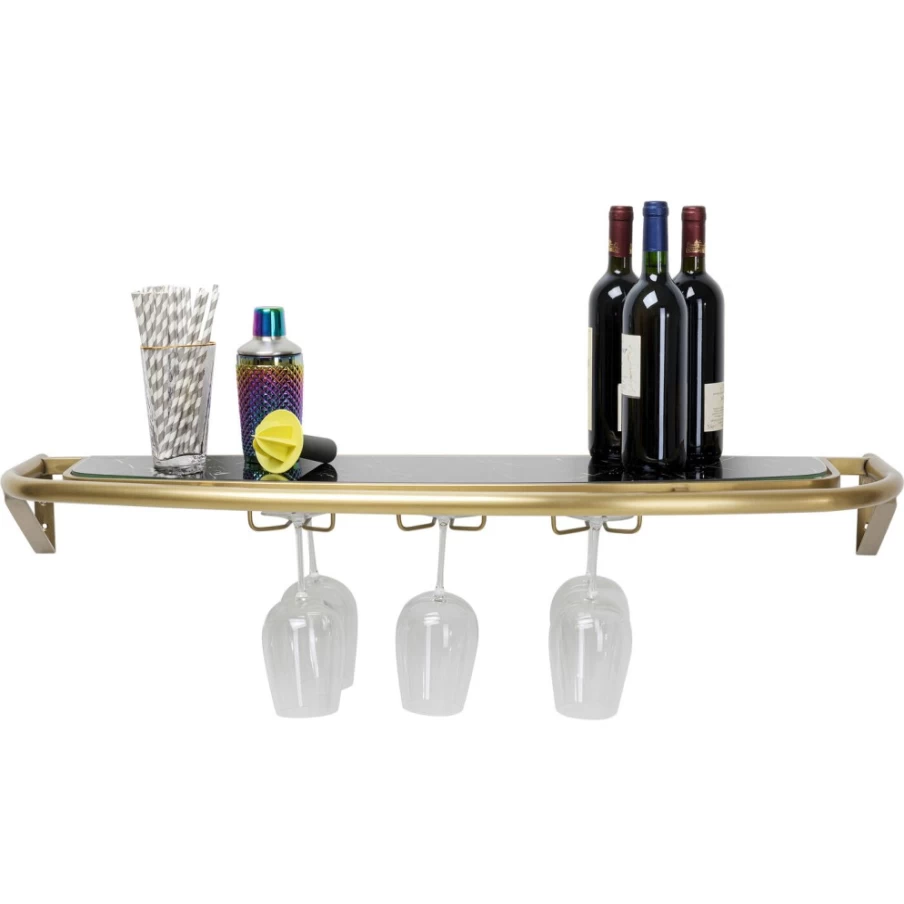 "KARE Design Treviso Gold Wall Shelf 120cm x 10cm Modern Decorative Storage Rack"