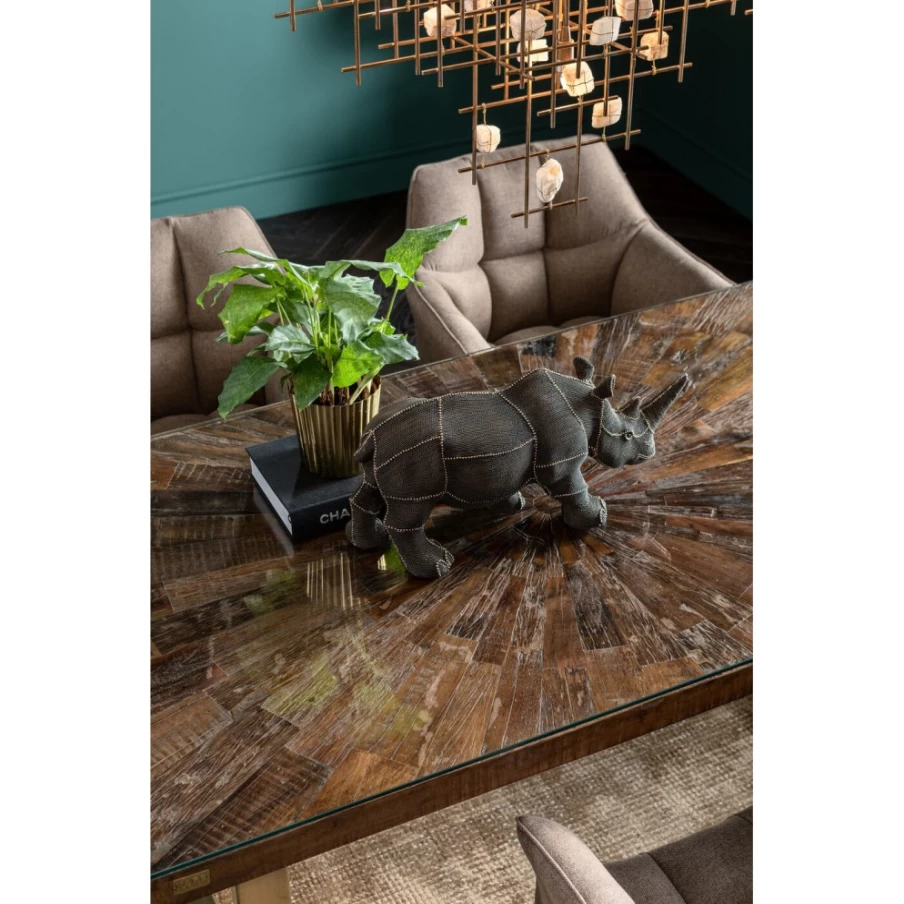 KARE Design Industrial Steel Dining Table Conley 180X90 Crude Metal Modern Kitchen Table
