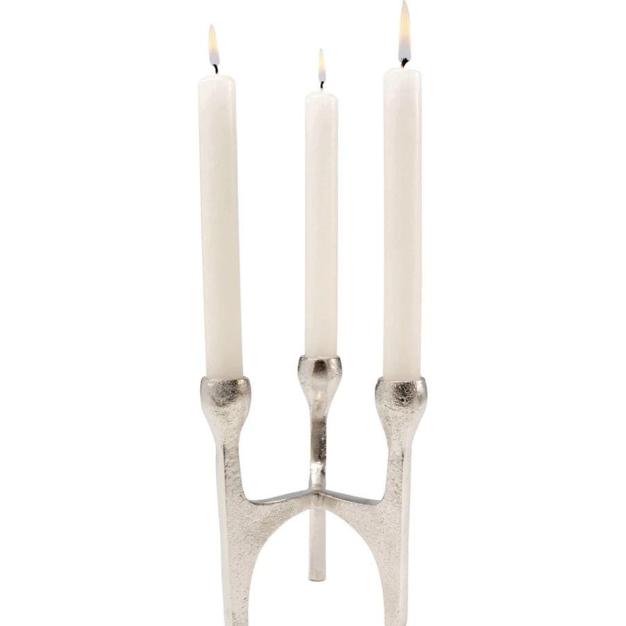 KARE Design Stackable Silver Candle Holder - 15cm Modern Home Decor