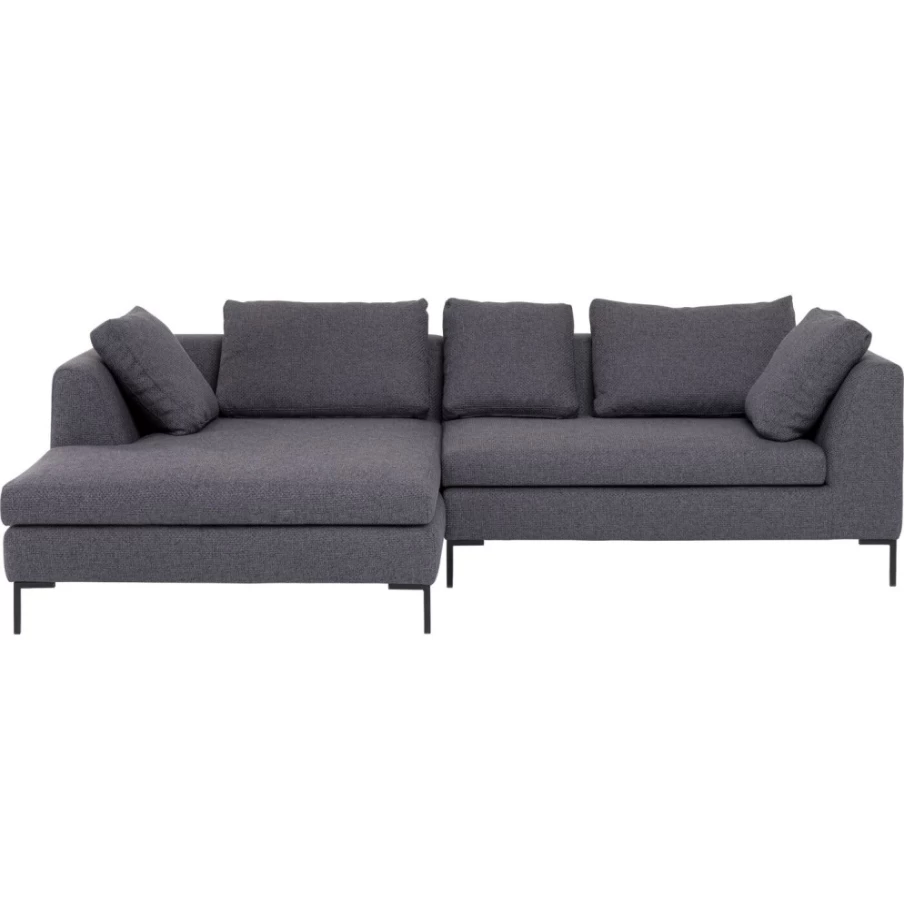"KARE Design Gianni Dolce Dark Grey Left Corner Sofa – Modern L-Shaped Sectional for Living Room"