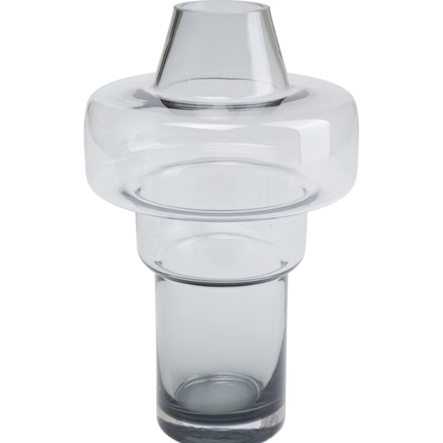 KARE Design Modern Crystal Clear Glass Vase 24cm - Elegant Home Decor Centerpiece