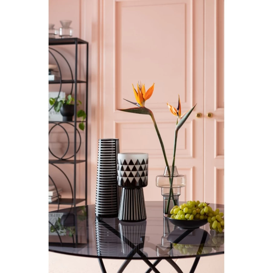 KARE Design Modern Crystal Clear Glass Vase 24cm - Elegant Home Decor Centerpiece