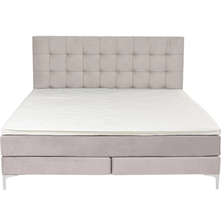 KARE Design Benito Star Cream Box Spring Bed 160x200 cm - Luxury Cream Upholstered Bed Frame