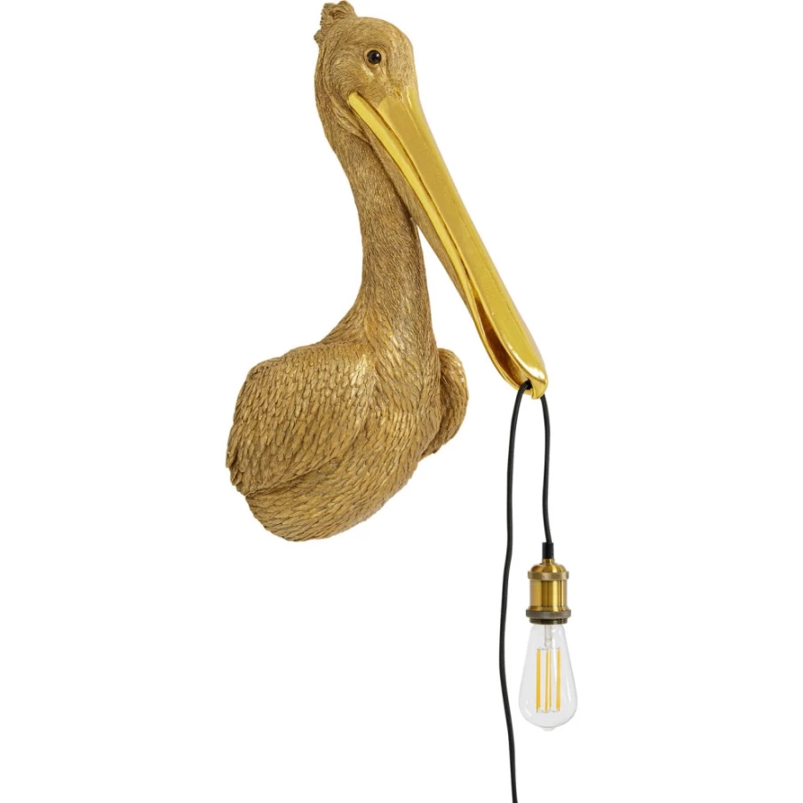 KARE Design Modern Gold Spoonbill Animal Wall Lamp - 29x62cm Elegant Decorative Lighting