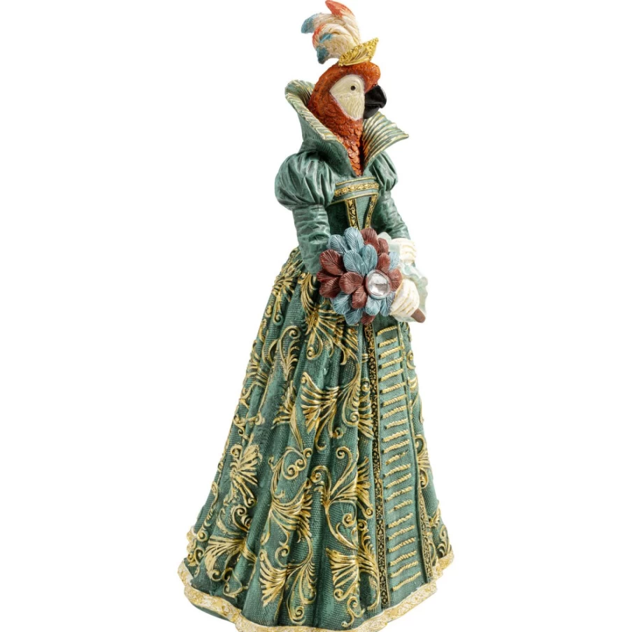 KARE Design Modern Bird Lady Parrot Statue - 32cm Decorative Figurine for Home & Garden