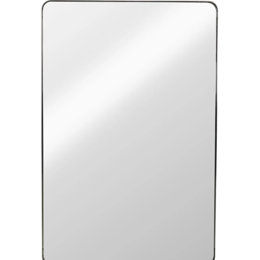 KARE Design Modern Curvy Mirror with Chrome Frame - 80X120Cm Stylish Home Decor