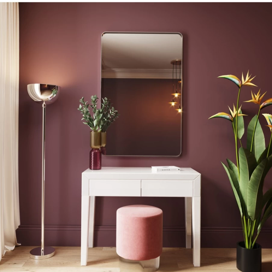 KARE Design Modern Curvy Mirror with Chrome Frame - 80X120Cm Stylish Home Decor