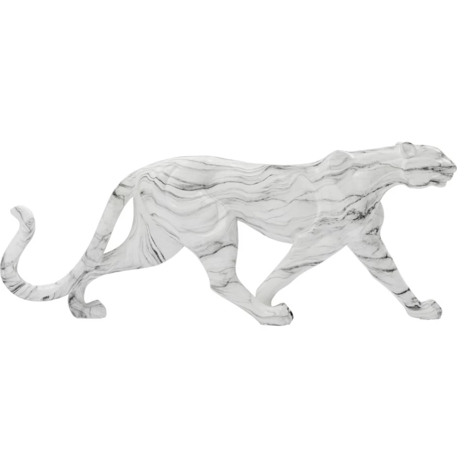 KARE Design Modern Leopard Statue - 129cm Marble Deco Figurine for Luxury Home Decor
