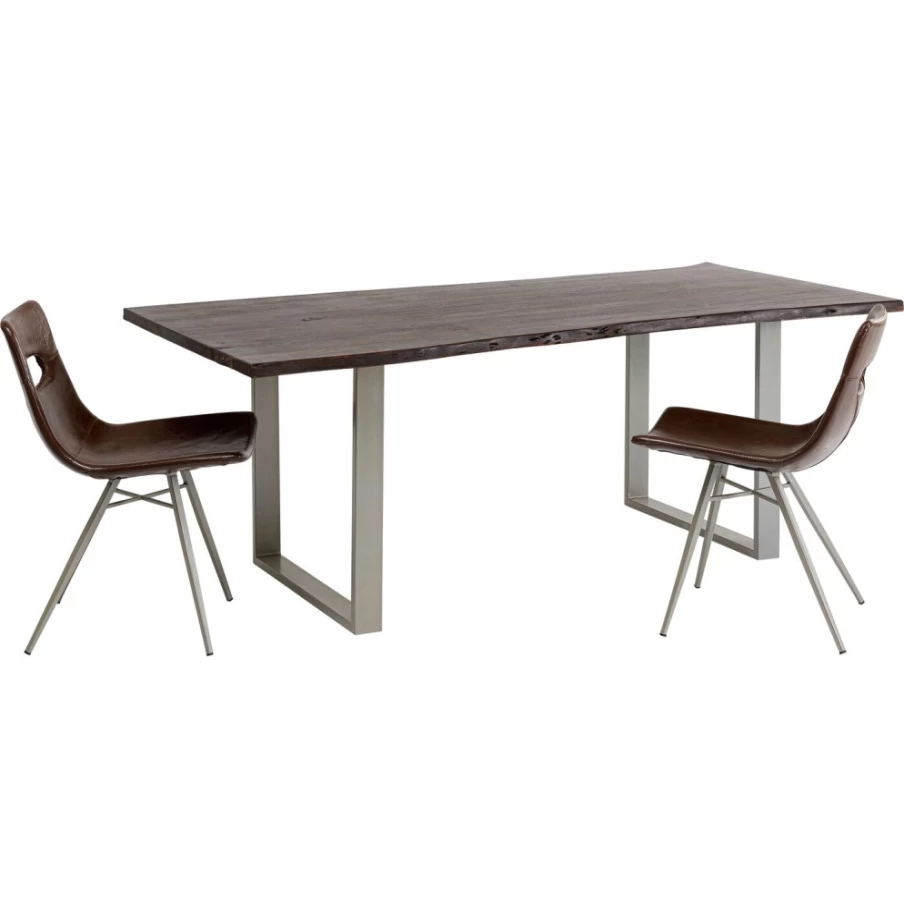 KARE Design Modern Dark Silver Dining Table 180x90cm - Table Harmony Collection