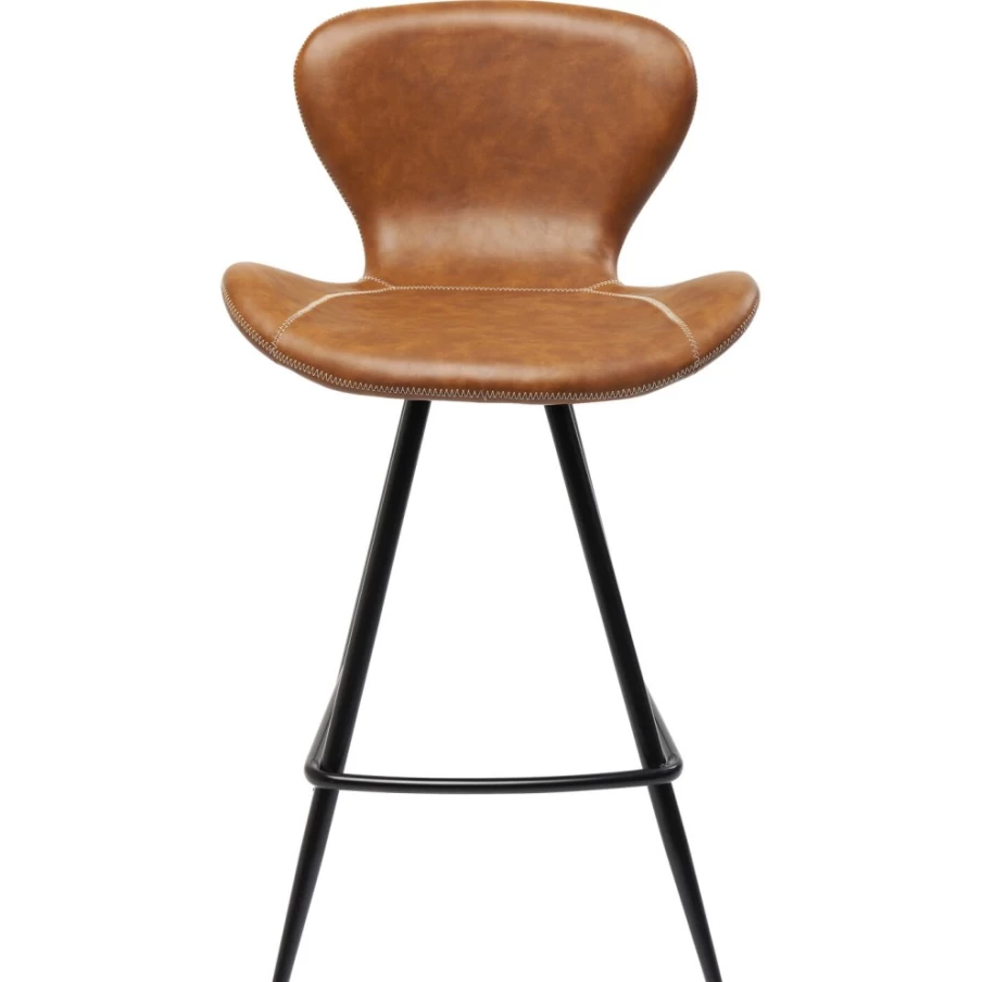 "KARE Design Industrial Rustic Metal Bar Stool - Vintage Rusty Finish Pub Height Stool"