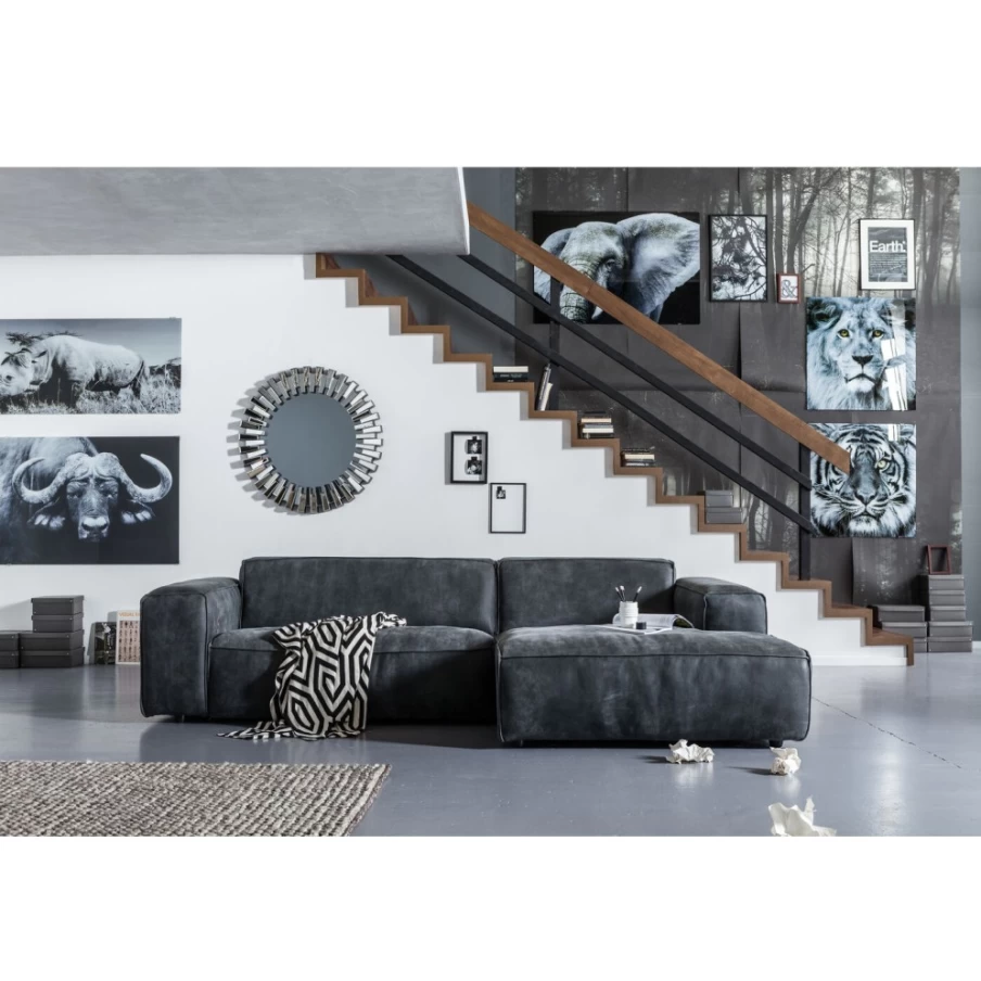 KARE Design Modern Mirror Sprocket - 92cm Round Decorative Wall Mirror for Home Decor