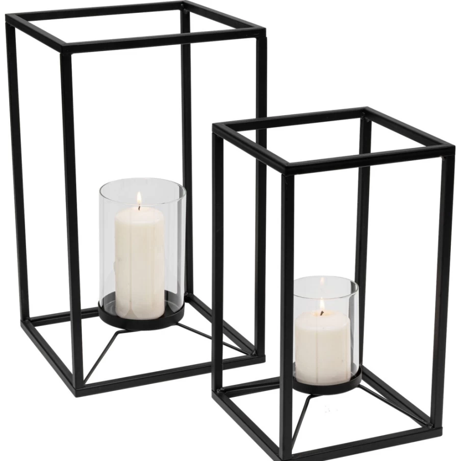 KARE Design Modern Lantern Lito - Set of 2 Decorative Outdoor/Indoor Lighting