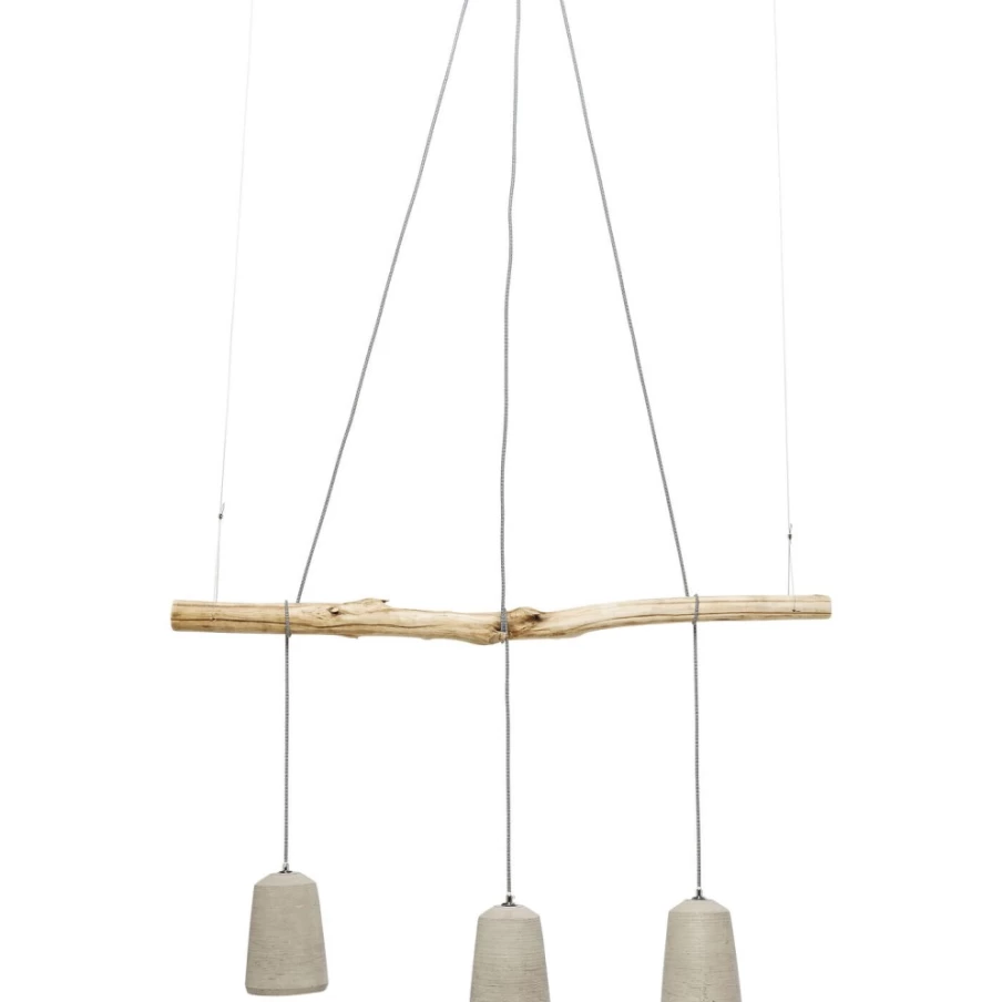 KARE Design Modern Concrete Pendant Lamp for Dining Room, 120cm Industrial Ceiling Light Fixture