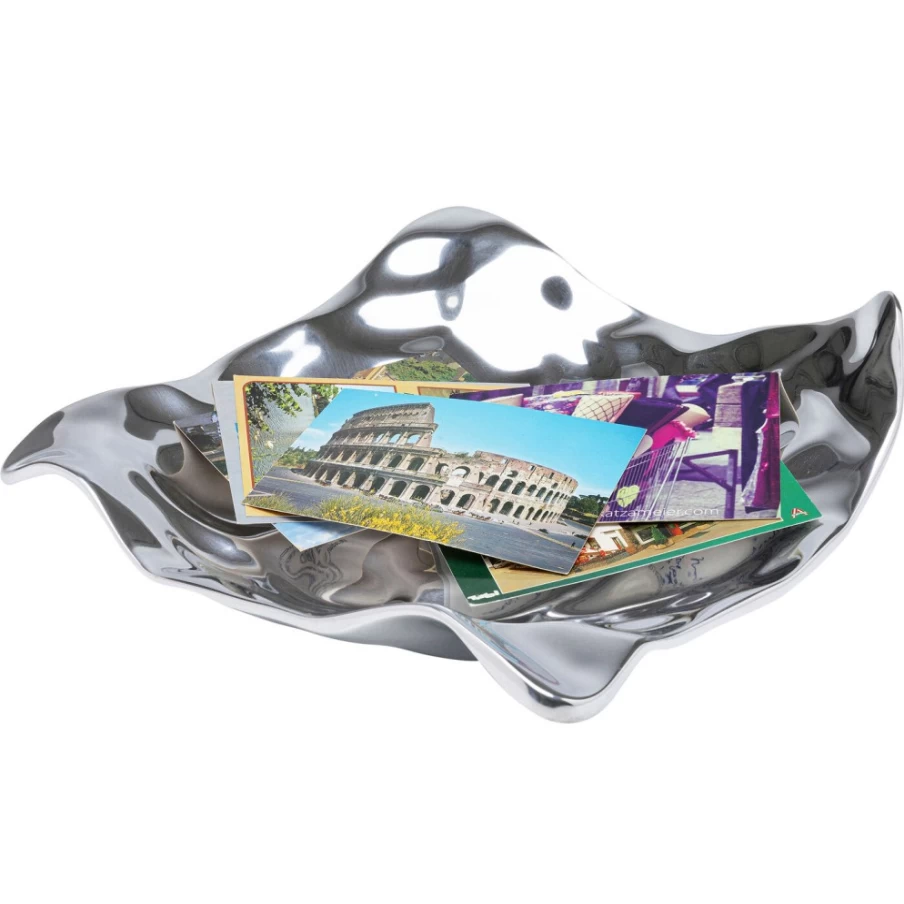 KARE Design Modern Jade & Silver Decorative Bowl - 31x29cm Handcrafted Deco Bowl for Stylish Home Decor