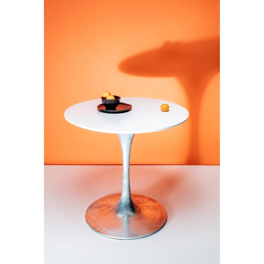 KARE Design Modern Round White Table Top 90cm Dining Table | Invitation Collection