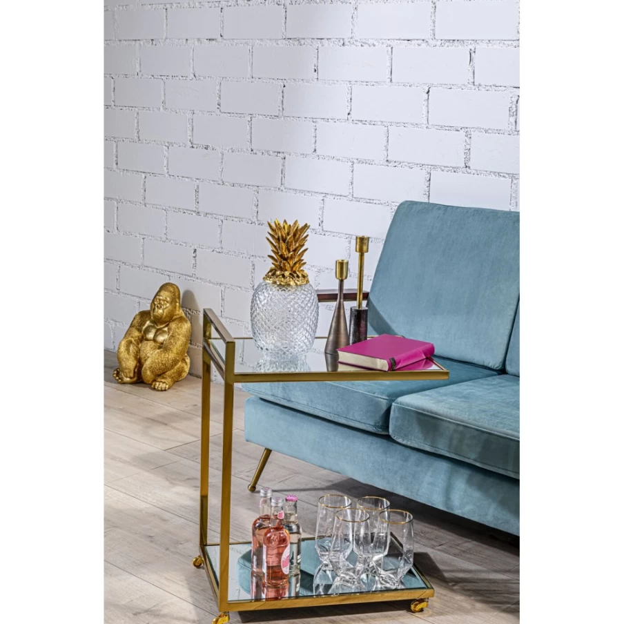 KARE Design Diamond-Studded Gold Rim Tumbler - Elegant Glamorous Drinking Glass