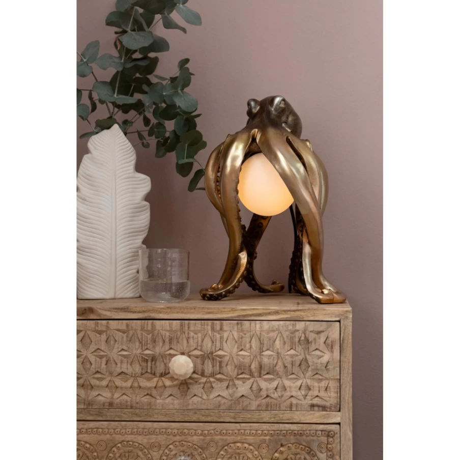 KARE Design Modern Octopus Table Lamp - 34cm Unique Animal Desk Light for Home Decor