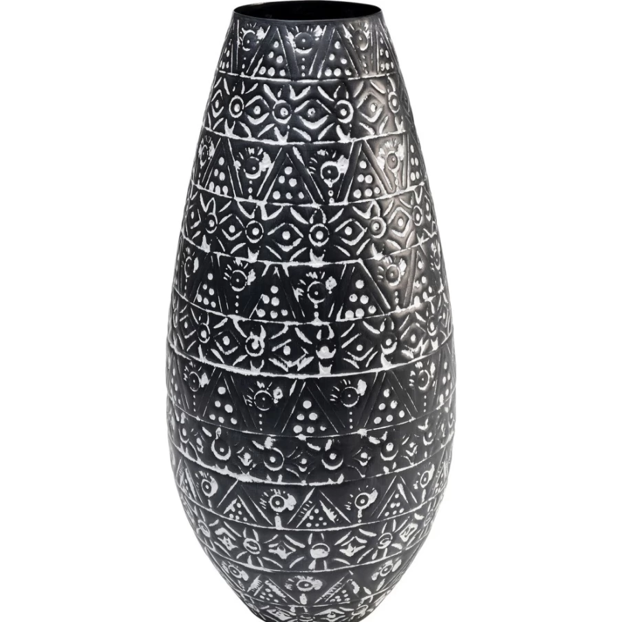 "KARE Design Modern Ceramic Vase - 41cm Handcrafted Home Decor Sketch Art Piece"