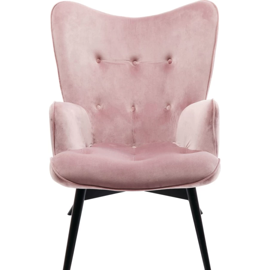 "KARE Design Vicky Velvet Armchair in Mauve Black – Luxe Velvet Upholstered Chair"