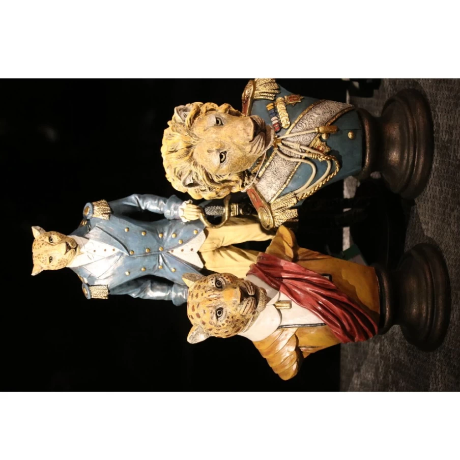 KARE Design Modern Sir Leopard Animal Statue - 43Cm Tall Decorative Figurine for Home & Office