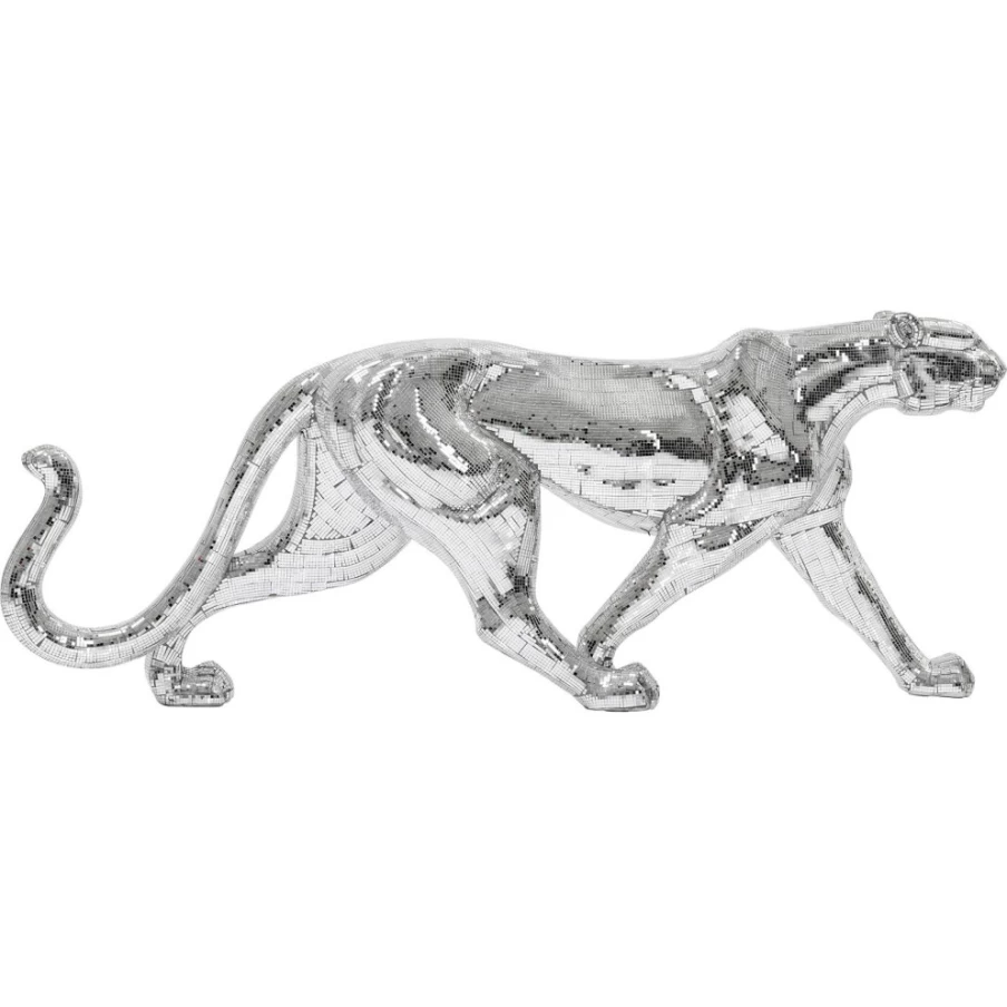 KARE Design Modern Leopard Mosaic Decorative Figurine - 129cm Tall Animal Statue for Home Decor