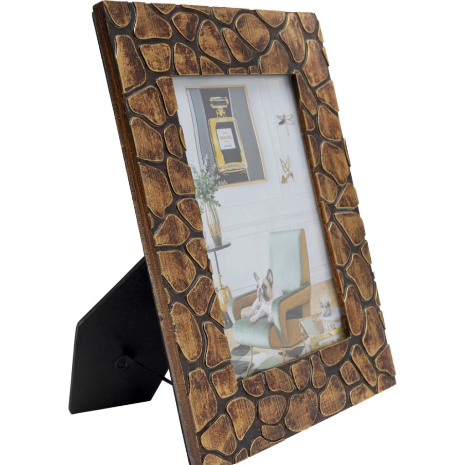 KARE Design Modern 13x18cm Picture Frame with Decorative Stones - Wall Display Photo Frame