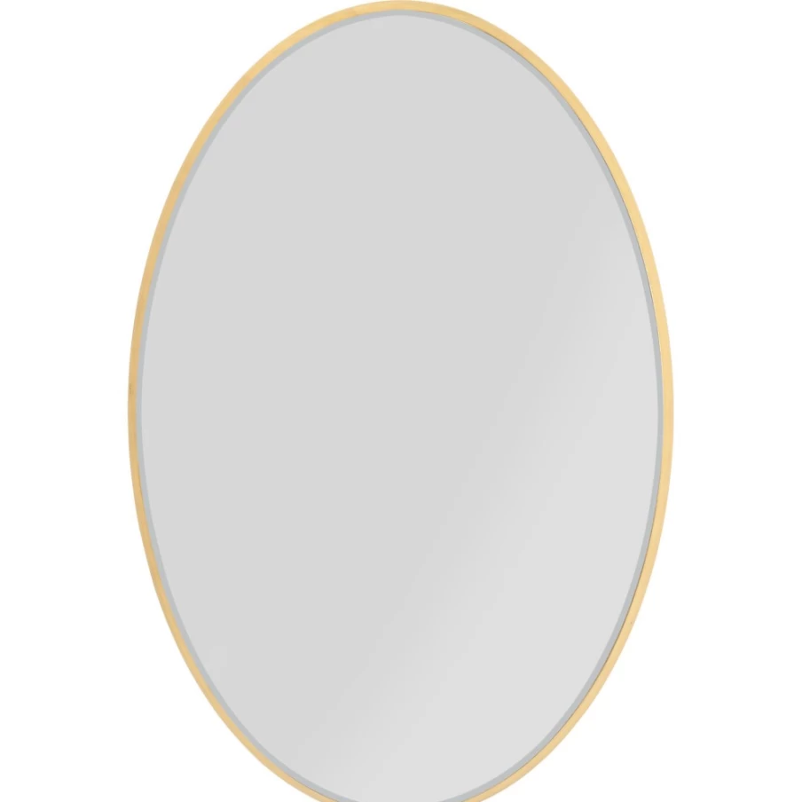 KARE Design Modern Oval Gold Wall Mirror - Jetset Style 94x64cm Decorative Home Decor