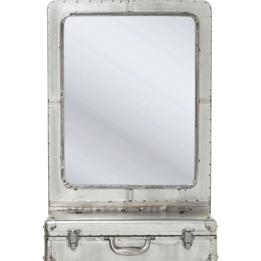 KARE Design Modern Mirror Finish Suitcase - Stylish Reflective Luggage for Travel