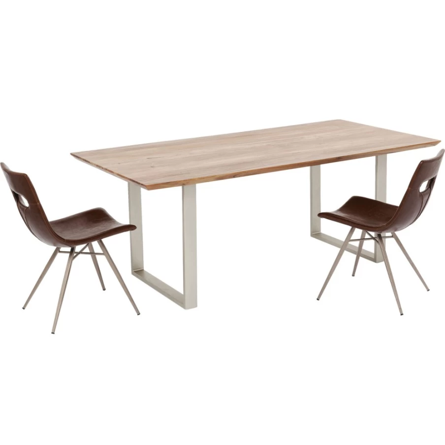 KARE Design Modern Silver Dining Table - 180x90cm Symphony Collection
