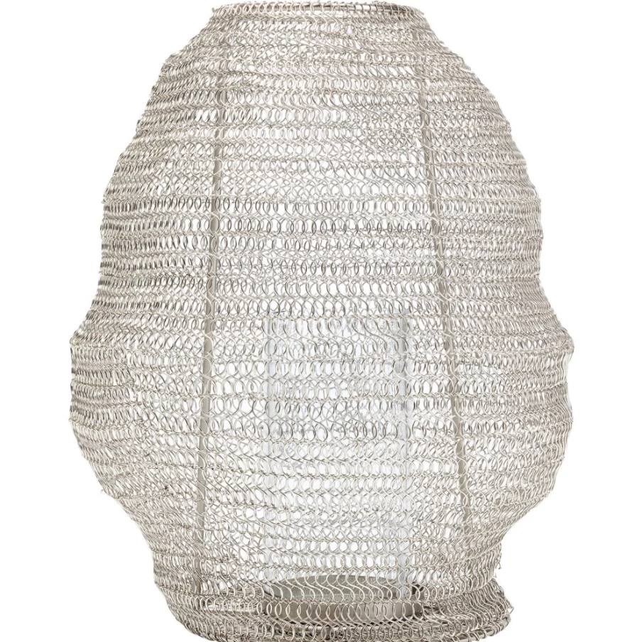 KARE Design Modern Silver Mesh Lantern - 30cm Diameter Decorative Hanging Light