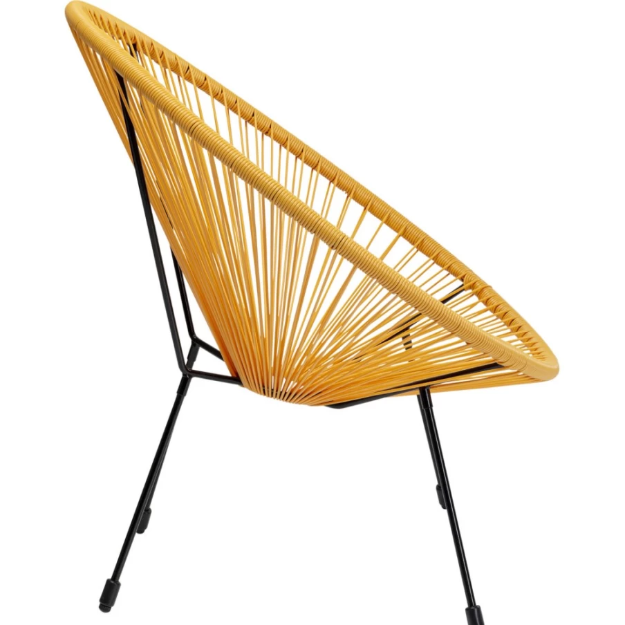 "KARE Design Acapulco Yellow Armchair – Modern Lounge Chair for Indoor & Outdoor Use"