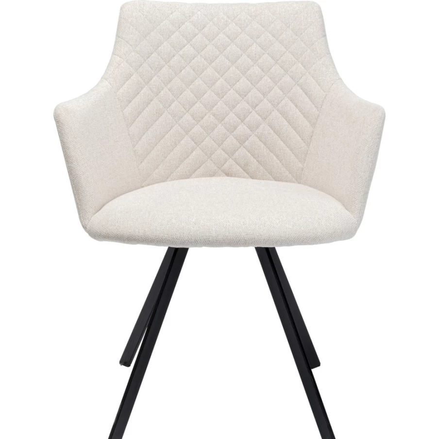 "KARE Design Modern Swivel Chair in Coco Cream – Stylish Rotating Lounge Chair for Living Room"