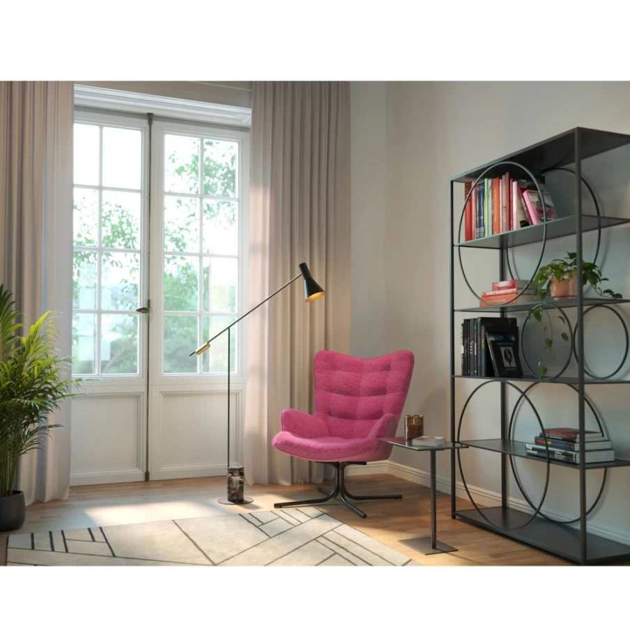 "KARE Design Oscar Berry Swivel Armchair - Modern Rotating Lounge Chair"