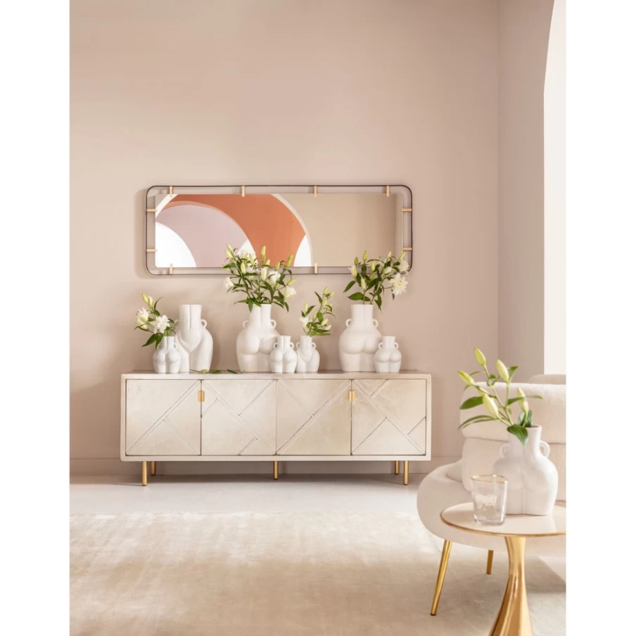 KARE Design Betsy Metal Framed Mirror 55x165cm - Modern Decorative Wall Mirror
