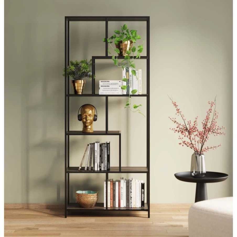 KARE Design Modern Black Shelf Loftie 77 x 185 cm - Stylish Storage Solution