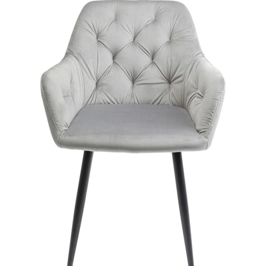 "KARE Design Kira Grey Modern Armchair with Armrests – Stylish Comfort for Your Home"