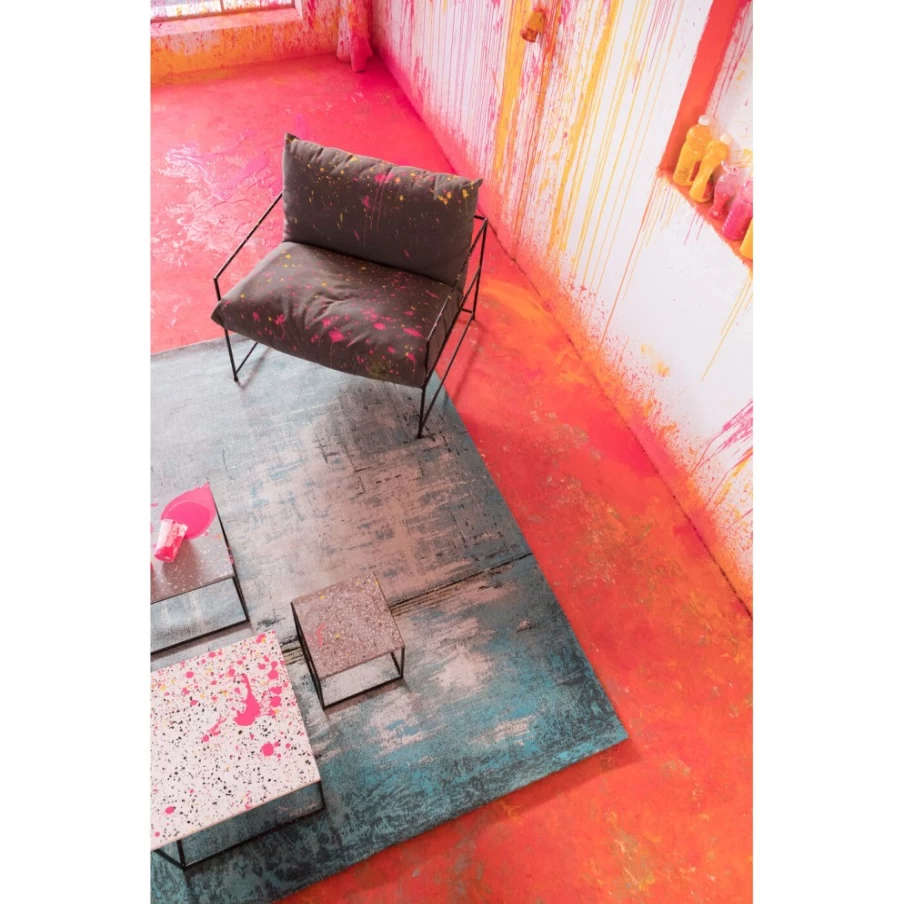 "KARE Design Modern Abstract Light Blue Area Rug 170x240 cm for Living Room"